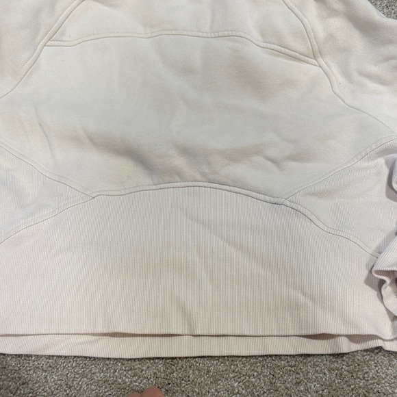 Women's Lululemom Scuba Half Zip Hoodie Cream - Picture 5 of 6